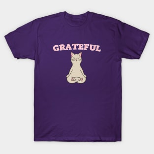 Grateful Yoga Cat T-Shirt